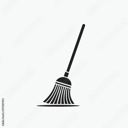 Minimal Cleaning floor mop icon vector silhouette 
