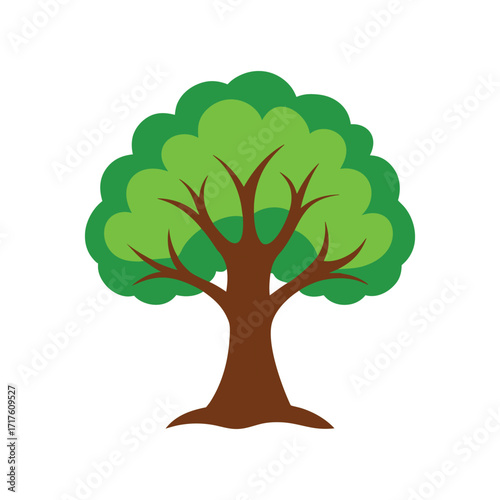 Oak tree vector icon