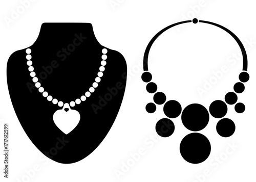 Two different elegant necklaces, jewelry, fashion, accessories, women, feminine
