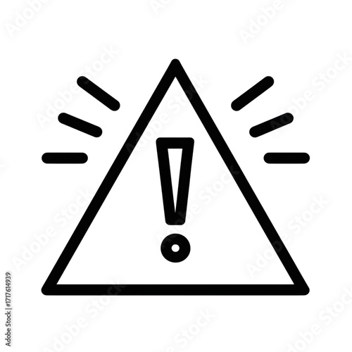 Flashing Warning Icon With Exclamation Mark