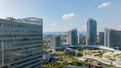 Aerial photography of modern technology parks in Chongqing, China