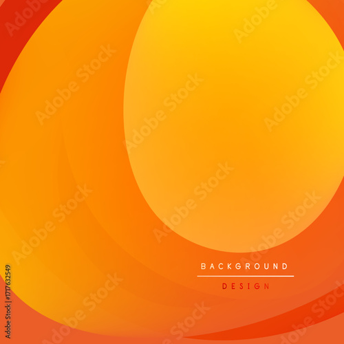 Abstract orange background. Concentric circles create gradient effect. Minimalist design suitable for digital projects. Warm tones dominate composition.