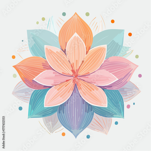 Minimalistische Blumenillustration