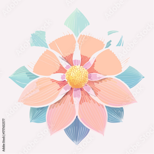 Minimalistische Blumenillustration