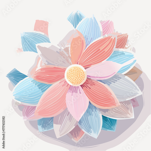 Minimalistische Blumenillustration