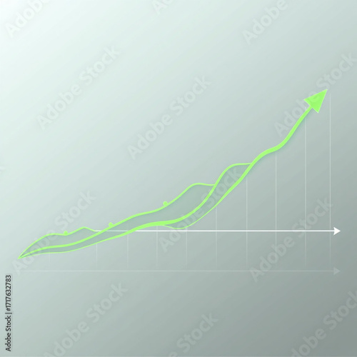 Transparent or png stock market investment trading graph growth.Trade business analytics graph and financial chart.