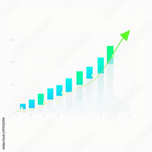 Transparent or png stock market investment trading graph growth.Trade business analytics graph and financial chart.