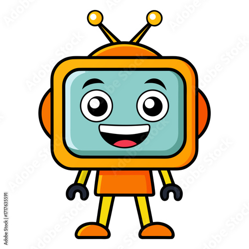 Cartoon TV Vector Icon
