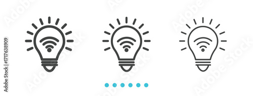 Bulb icon. Thin line icon vector
