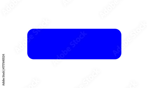 Blue rectangle with rounded corners on White background geometric shape design, graphics design project