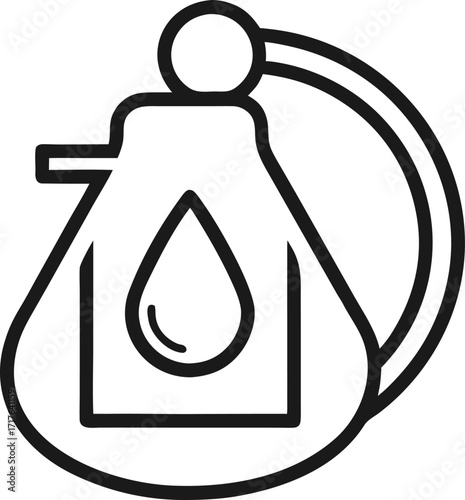Oil outline icon vector on white background