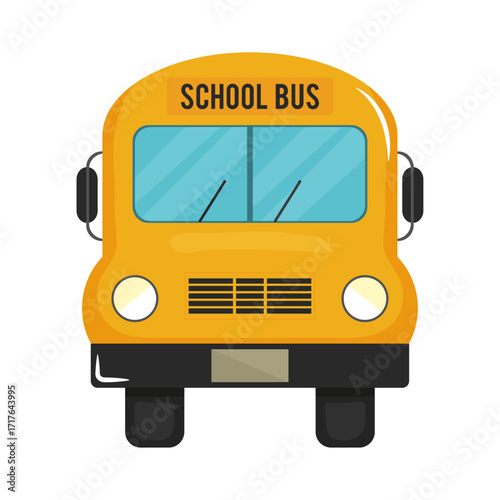 Yellow School Bus Illustration - Transportation for Education and Children