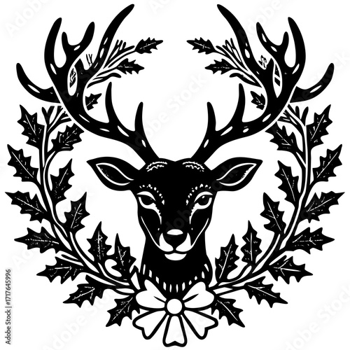deer head vector