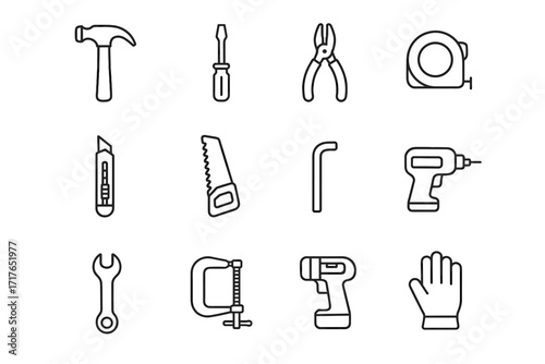 Knife mini vector small minimalist basic single icon wrench icons pliers toolbox