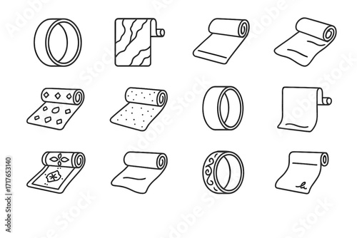 Wheel signature mat icons premium luxury leather artistic icon yoga vector