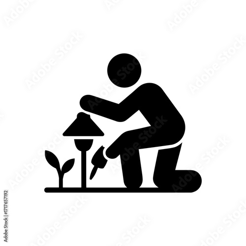 Installing a garden light icon