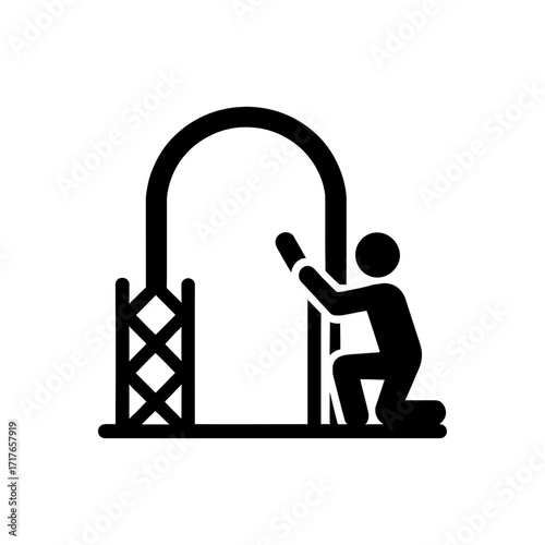 garden arch installation icon