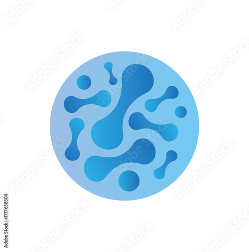 Micro probiotic microorganism, science background. Medicine and treatment.	