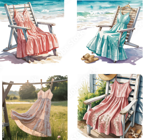 collection of clothes