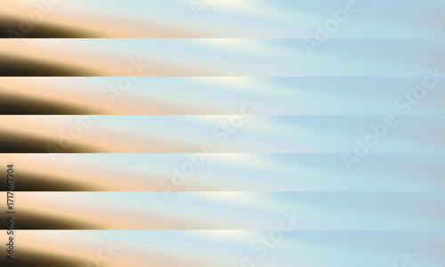 Abstract horizontal lines of warm golden light and cool blue sky blend seamlessly creating a serene and modern gradient background