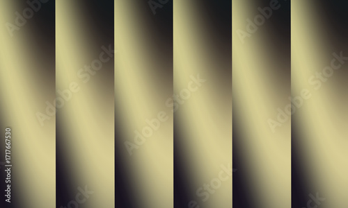 Abstract vertical blinds with soft golden light and deep shadows creating a textured modern and atmospheric background