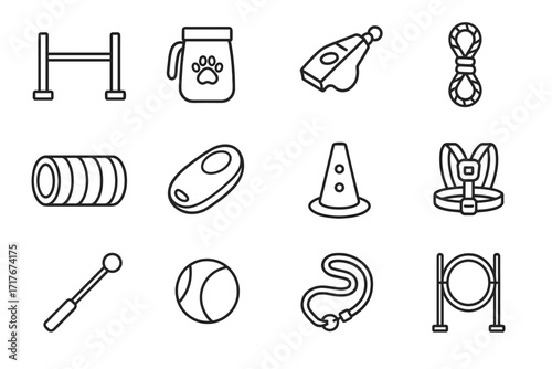 Stick training vector obstacle trainer pet reward cone icon icons whistle tug