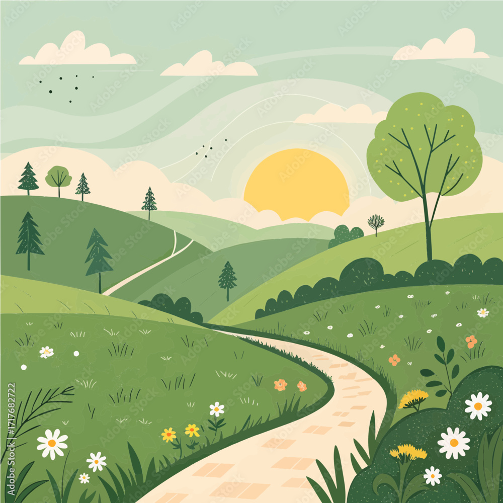 Fototapeta premium Sunlit Pathway