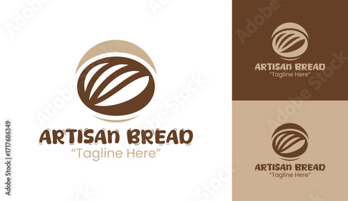 Artisan Bread Logo Premium Gourmet Bakery Symbol