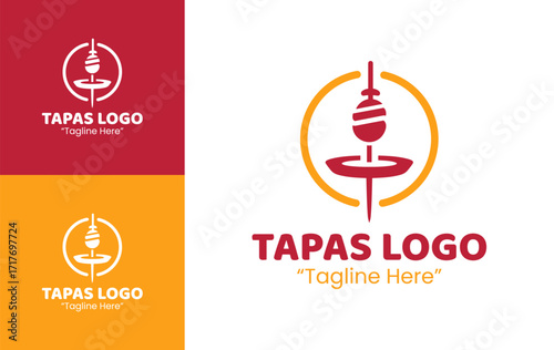 Tapas Logo Elegant Mediterranean Cuisine Emblem