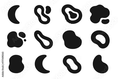 Channel loop lake basin wetland old oxbow icon shape meander bank vector