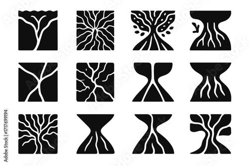 Discharge outlet sediment modern intricate vector sharp icon delta compact river