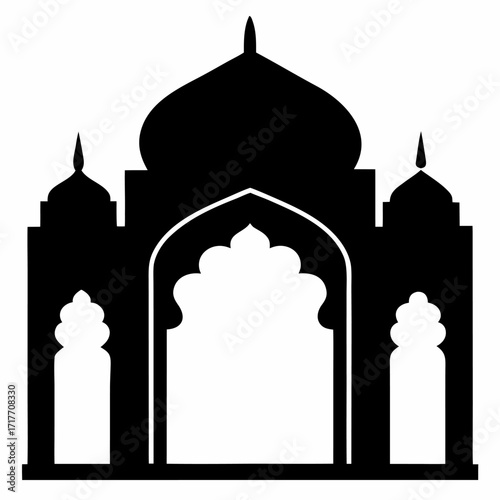 taj mahal silhouette
