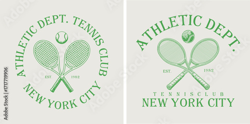 Vintage Athletic Tennis Club Emblem
