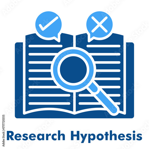 Research Hypothesis Two Color Glyph Icon Vector Illustration