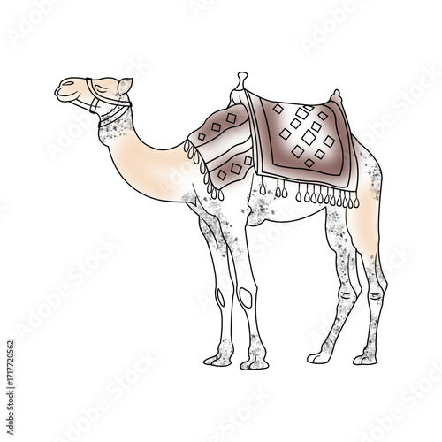 camel with saddle