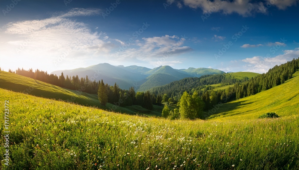 Obraz premium Panorama Of Summer Landscape