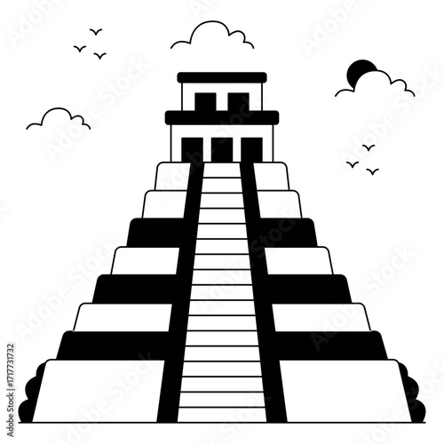 Premium design icon of chichen itza