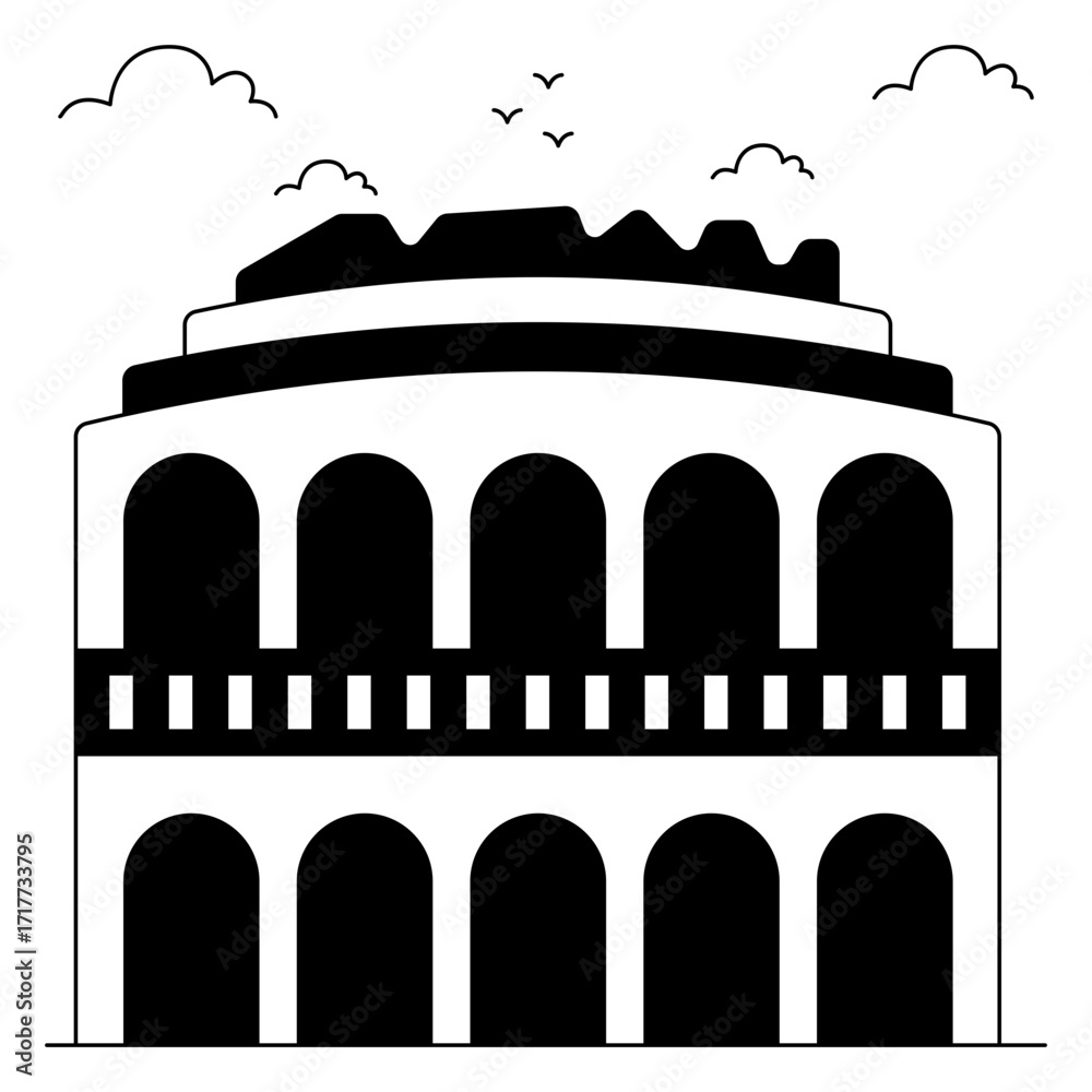 Obraz premium Modern design icon of arena de verona