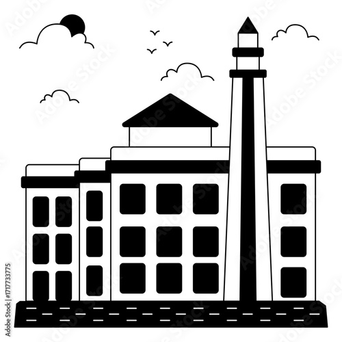 A trendy design icon of alcatraz san francisco