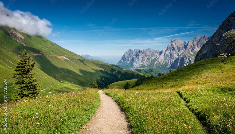 Fototapeta premium Footpath In The Mountains