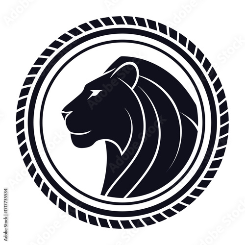 A fierce tiger and powerful lion head vector illustration for a wild animal tattoo or logo design
