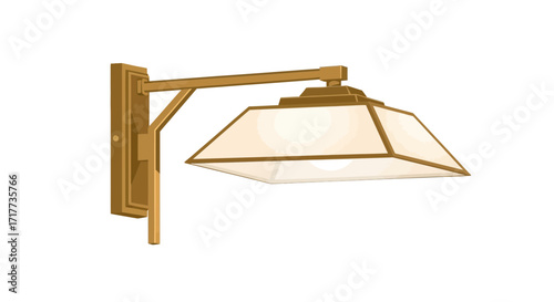 Elegant wall lamp with wood frame, bringing a touch of vintage charm