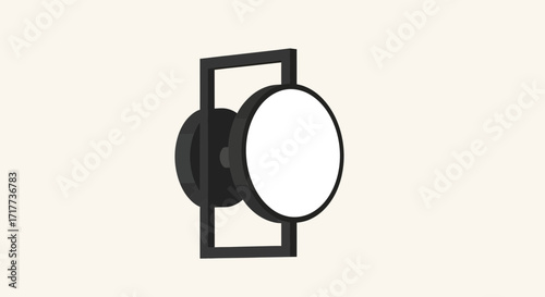 Sleek Minimalist Wall Lamp Illustration for Interior Design and Decor