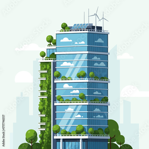 Eco-Friendly Skyscraper Sustainable Architecture Design