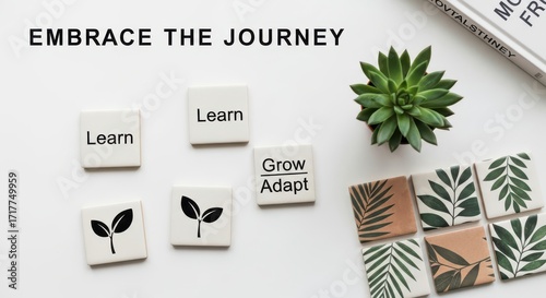 Embrace the Journey Learn Grow Adapt Conceptual Image