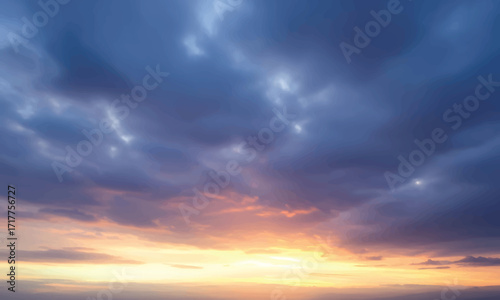 Vector Sunset Sky