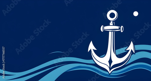 Navy anchor vector, Rope anchor illustration, Minimal anchor design, Simple anchor artwork, Isolated anchor icon, Black anchor vector, Flat anchor silhouette, Anchor logo design, Nautical graphic symb