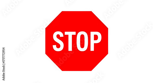 stop sign isolated on white