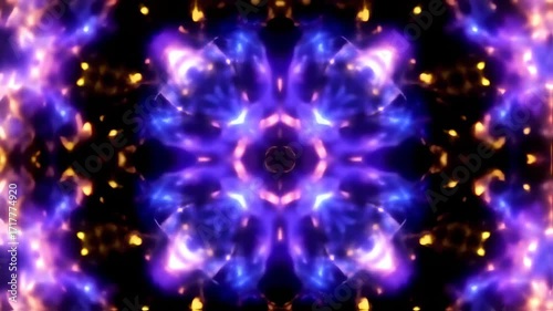 Abstract kaleidoscope design with vibrant colors
