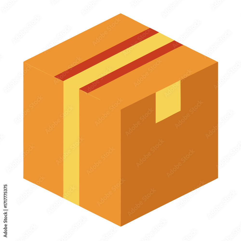 Fototapeta premium vector illustration of a cardboard box